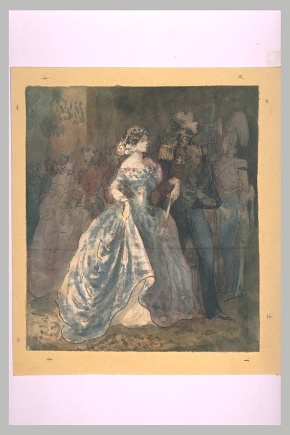 Constantin Guys - Une réception de cour