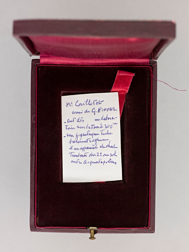 Médaille du jubilé académique au nom de L. P. Cailletet, dans son écrin - Frédéric de Vernon