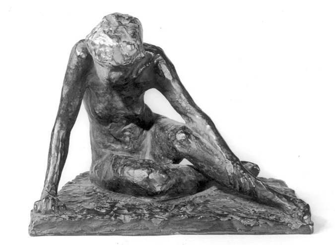 Raymond Sabouraud - Jeune fille nue assise sur le sol