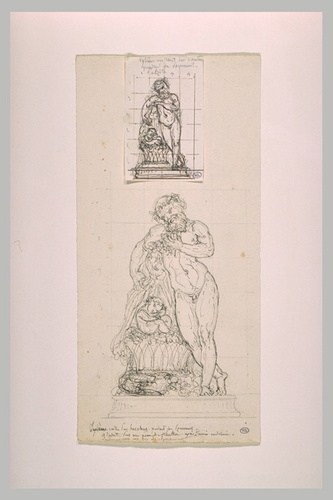 Eugène Guillaume - Silène veillant sur le jeune Bacchus endormi