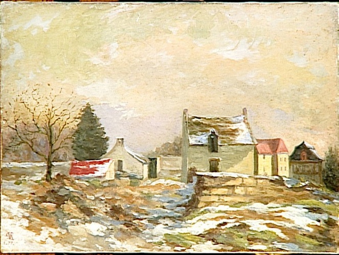 Paul Gachet - Vue de Louveciennes, neige