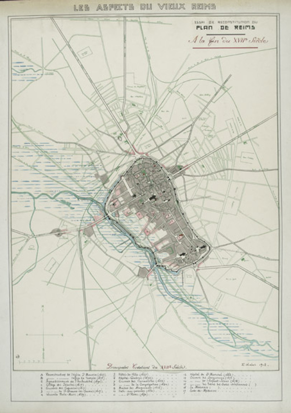 Ernest Kalas - Plan de Reims au XVIIe siècle