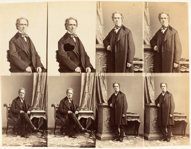 André Adolphe Eugène Disdéri - Sir John Shaw-Lefevre en huit poses, quatre assis...