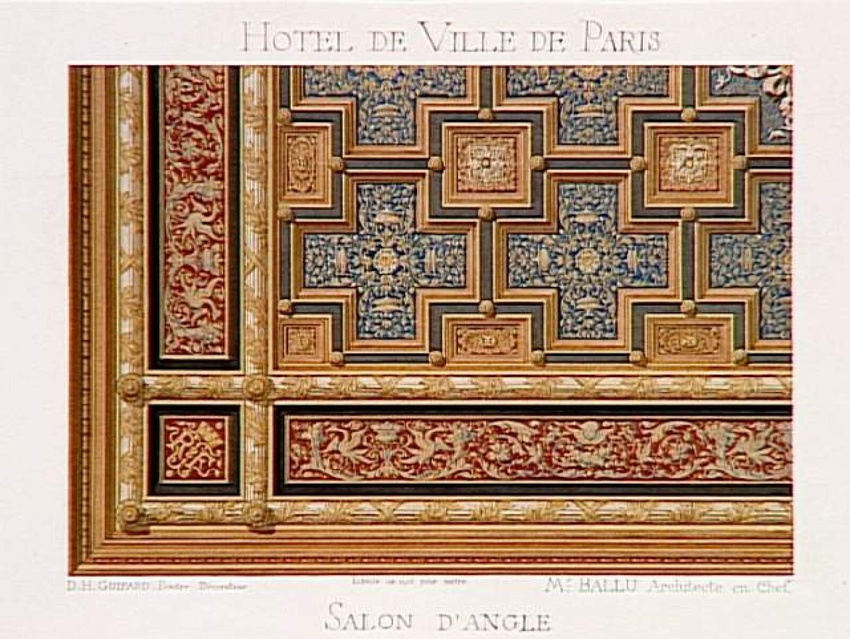 Jean-Camille Formigé - Projet pour le nouvel Hôtel de Ville de Paris, décor du p...