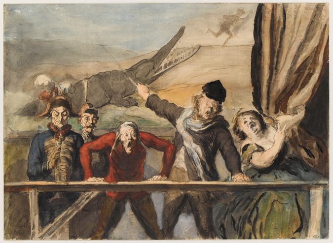 Honoré Daumier - La parade foraine