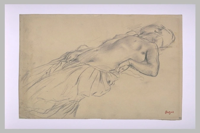 Edgar Degas - Femme nue, étendue sur le dos