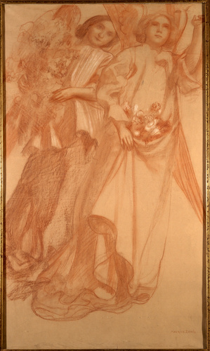Maurice Denis - Deux anges porteurs de fleurs