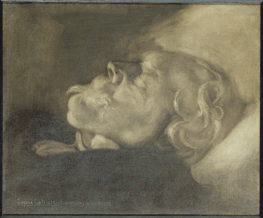 Eugène Carrière - Edmond de Goncourt sur son lit de mort