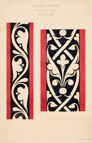 Victor Ruprich-Robert - Cathédrale de Bayeux, relevé du décor d'un meuble de la ...