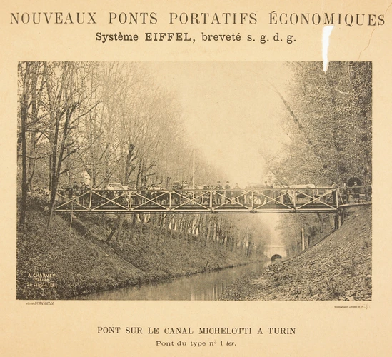 Louis-Emile Durandelle - Le Pont sur le canal Michelotti à Turin, expérience du ...