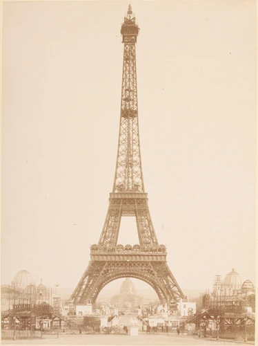 Louis-Emile Durandelle - La Tour Eiffel achevée le 31 mars 1889. Au second plan,...