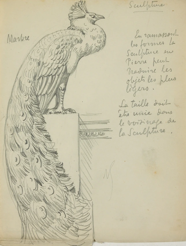 Eugène Grasset - Sculpture sur un piédestal