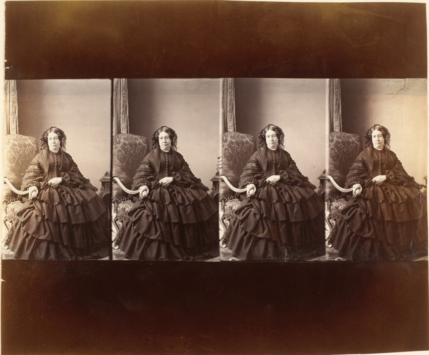 André Adolphe Eugène Disdéri - Mme de Piolat assise, en quatre poses