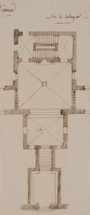 Plan d’un édifice via di Cartagine, Sienne - Edouard Villain