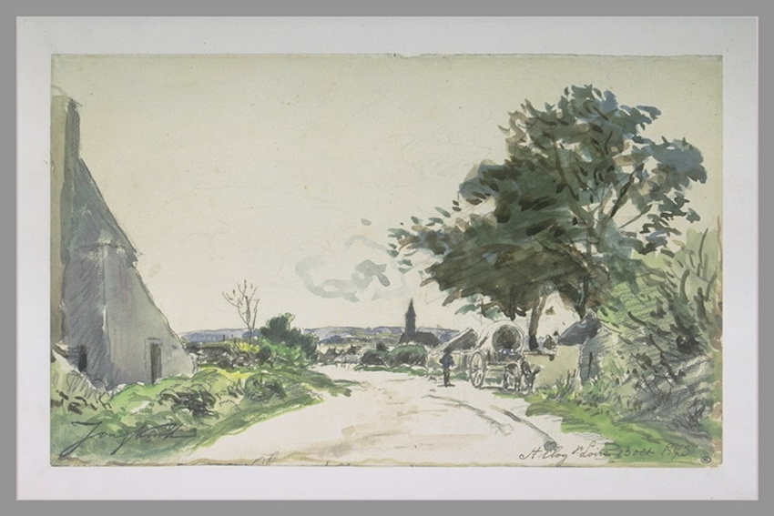 Johan Barthold Jongkind - Une route à Saint-Eloy sur Loire