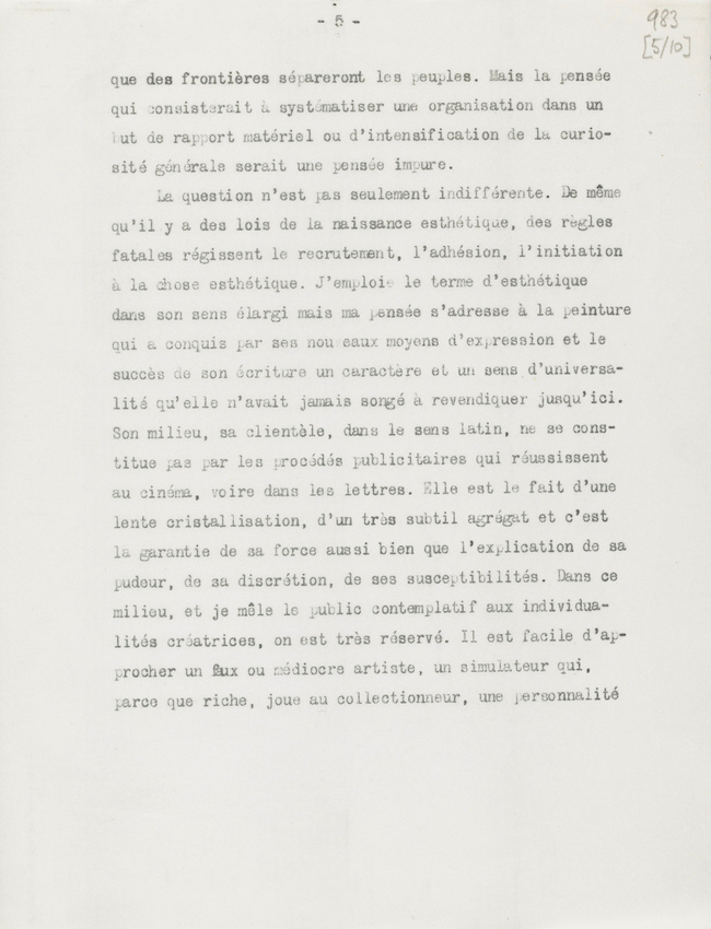 Paul Guillaume - Lettre ouverte à Monsieur le Ministre de l'Education Nationale
