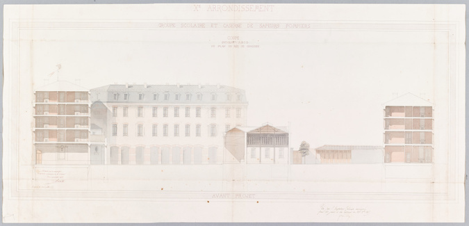 Antoine Soudée - Xe arrondissement, groupe scolaire et caserne de Sapeur Pompier...