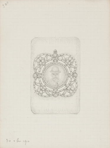 Enguerrand du Suau de la Croix - Pendentif quadrilobé, personnage masculin en so...