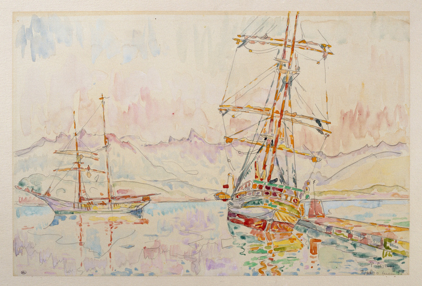 Paul Signac - Bateaux dans le port d'Ajaccio