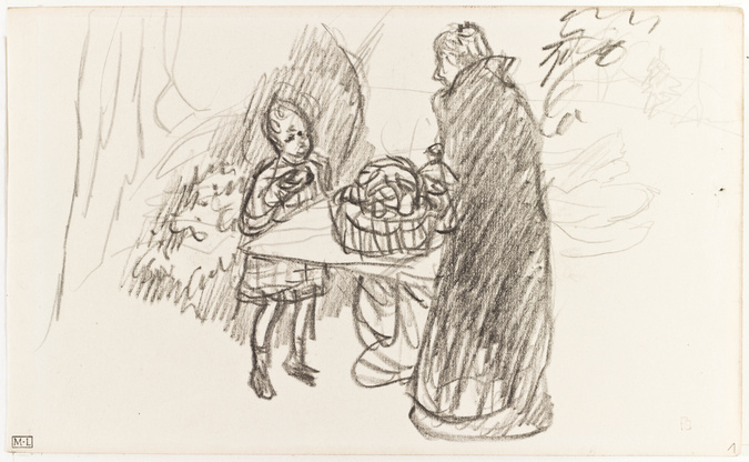 Pierre Bonnard - Femme âgée et petite fille