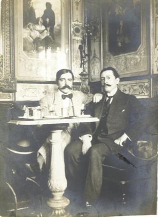 Jean-Louis Vaudoyer et Edmond Jaloux au café Florian à Venise - Henri de Régnier