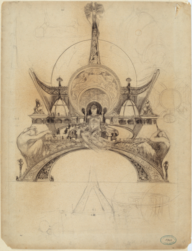 Alphonse Mucha - Projet pour le pavillon de l'Homme à l'Exposition universelle d...