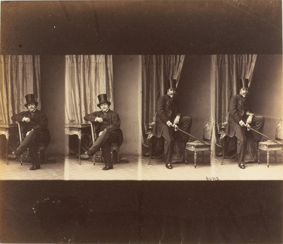 André Adolphe Eugène Disdéri - M. Dashwood en quatre poses assis