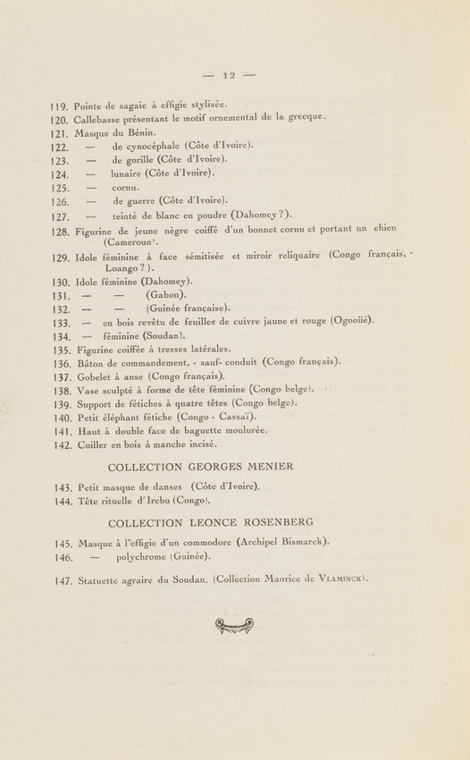 Guillaume Apollinaire - Catalogue d'exposition : Première exposition d'Art Nègre...