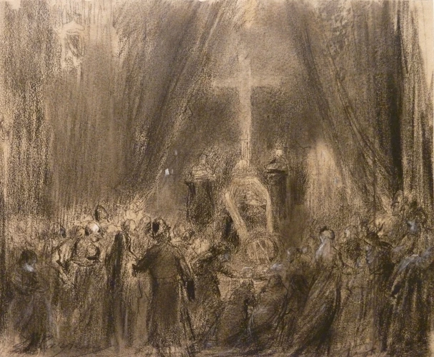 Jean-Baptiste Carpeaux - Exposition du corps de Napoléon III : représentation du...