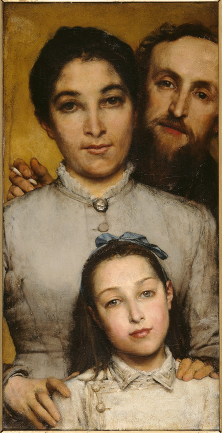 Lawrence Alma-Tadema - Dalou, sa femme et sa fille