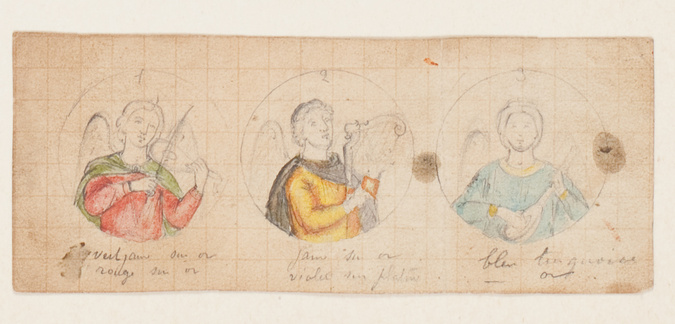 Théophile Soyer - Projet de décor pour un ostensoir