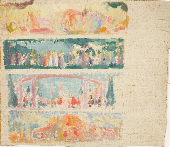 Maurice Denis - Esquisse pour les quatre grands panneaux du plafond du théâtre d...