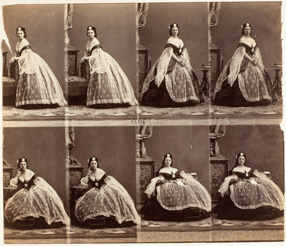 André Adolphe Eugène Disdéri - Duchesse de Sutherland en huit poses en pied