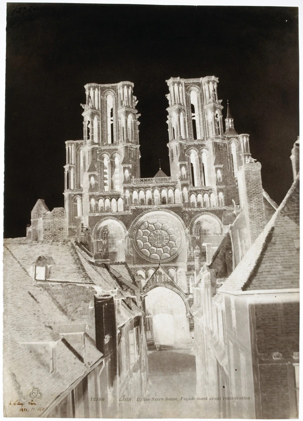Henri Le Secq - Laon (Aisne) - Façade ouest, ancienne cathédrale Notre-Dame