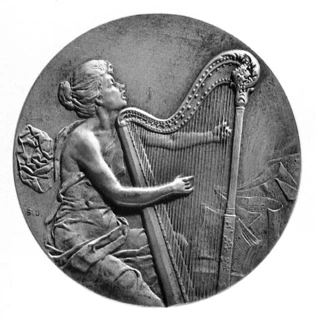 Femme jouant de la harpe - Carel Joseph Anton Begeer