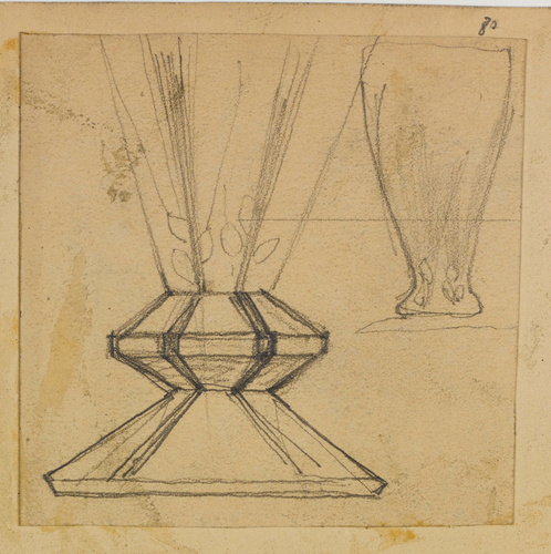 Lucien Bonvallet - Huit modèles de vases, ronds, à haut col, évasés et esquisse ...