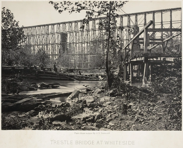 George N. Barnard - Trestle bridge at Whiteside