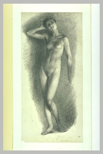 François Ehrmann - Femme nue, debout, de face