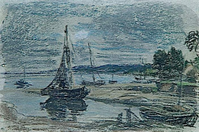 La Rade de Villefranche - Eugène Boudin | Musée d'Orsay