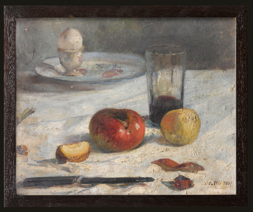 Charles Cottet - Verre et fruits