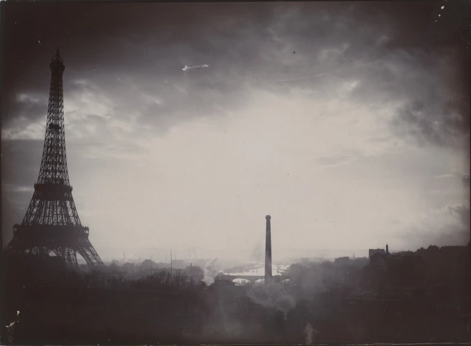 Gabriel Loppé - La Tour Eiffel et la cheminée