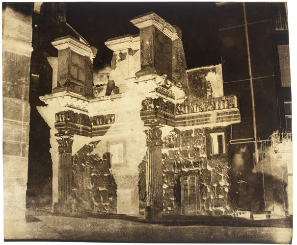 Frédéric Flachéron - Rome, forum de Nerva, fragment de bâtiment antique