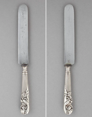 Christofle & Cie - Grand couteau, modèle dit "Peau de lion"