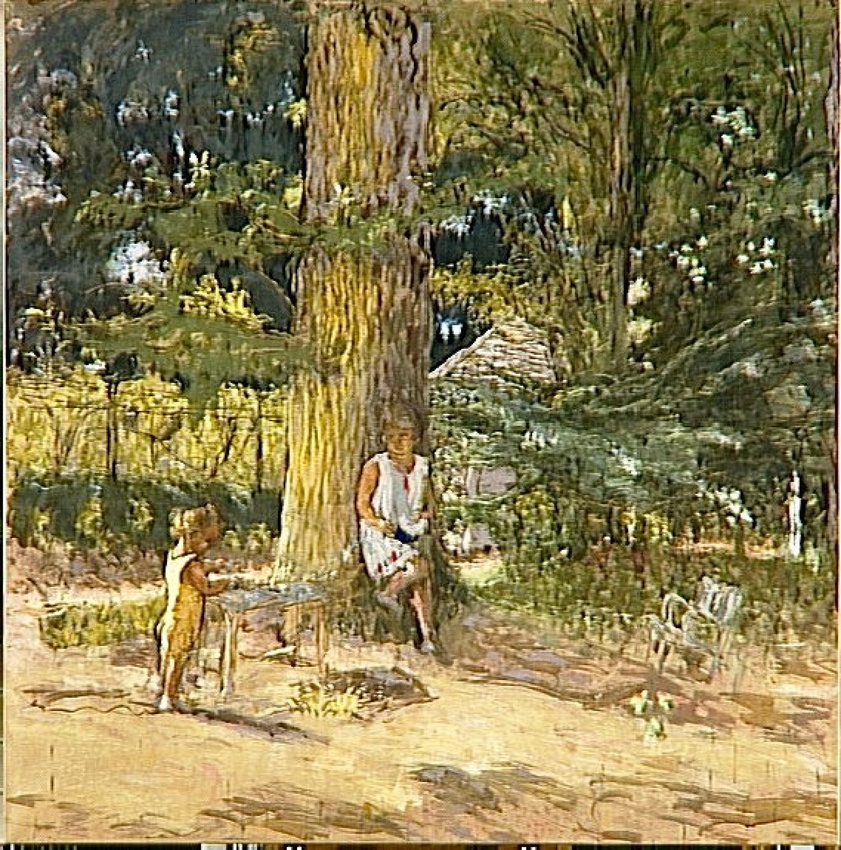 Edouard Vuillard - Antoinette David-Weill et son neveu Maurice Lambiotte à Marei...