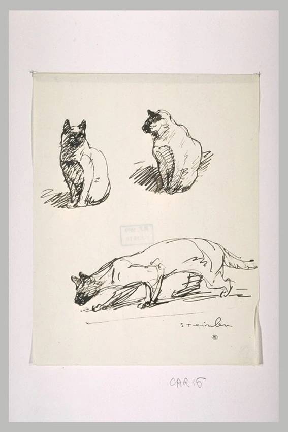 Théophile Alexandre Steinlen - Trois chats