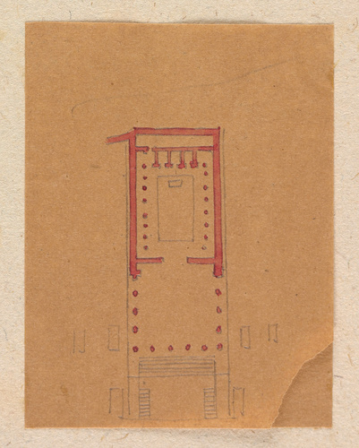 Edouard Villain - Plan d’un édifice rectangulaire tripartite