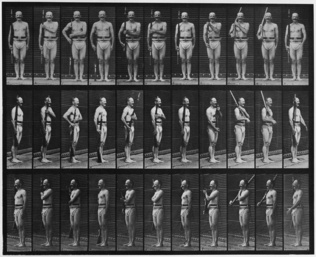 Eadweard Muybridge - Homme au garde-à-vous