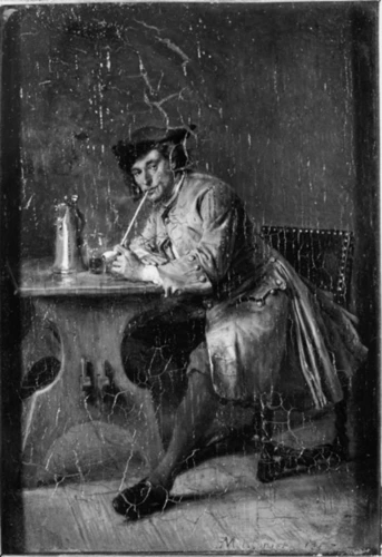 Ernest Meissonier - Le Fumeur, époque de Louis XV