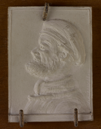 Alexandre-Mathurin Pêche - Buste d'homme barbu, au foulard