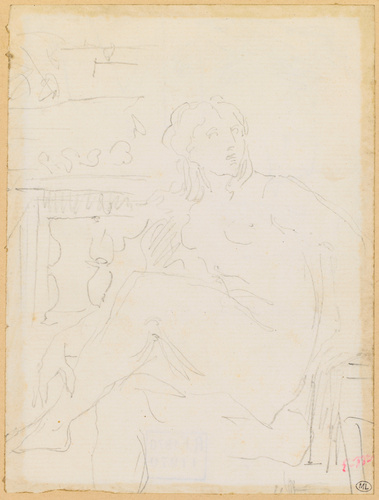 Edouard Manet - Femme nue, assise, de trois quarts à gauche, les jambes croisées